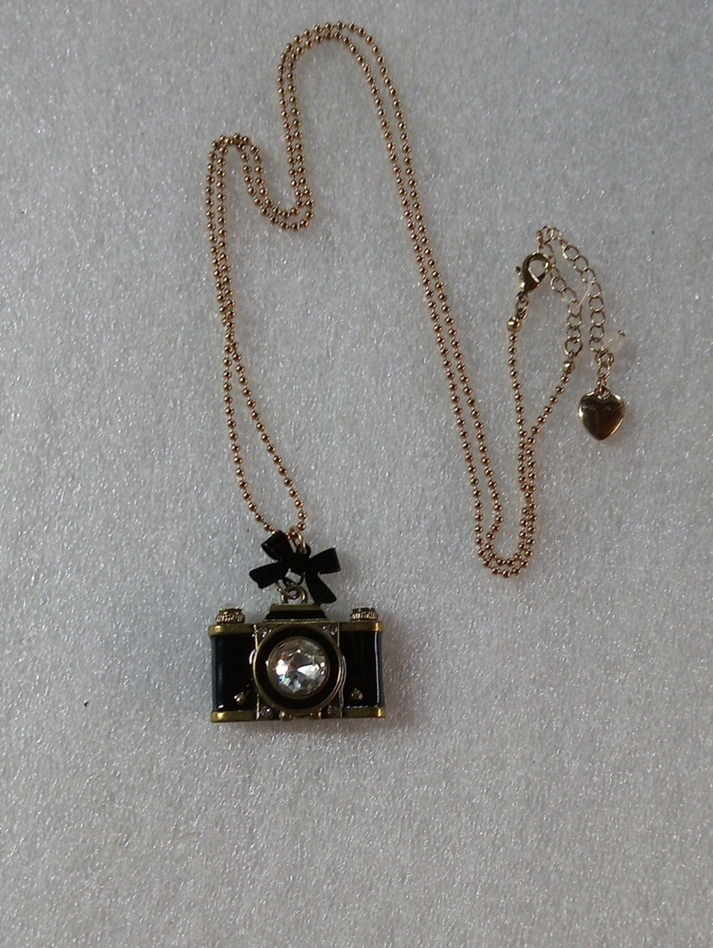 Betsy Johnson Camera Pendant Necklace #A489